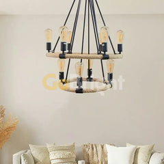 Candelabru Rustic Eagle 10xE27 Diametru 60 + 40cm Reglabil