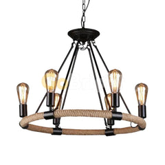Candelabru Rustic Eagle 6xE27 Diametru 60cm Reglabil