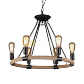 Candelabru Rustic Eagle 6xE27 Diametru 60cm Reglabil