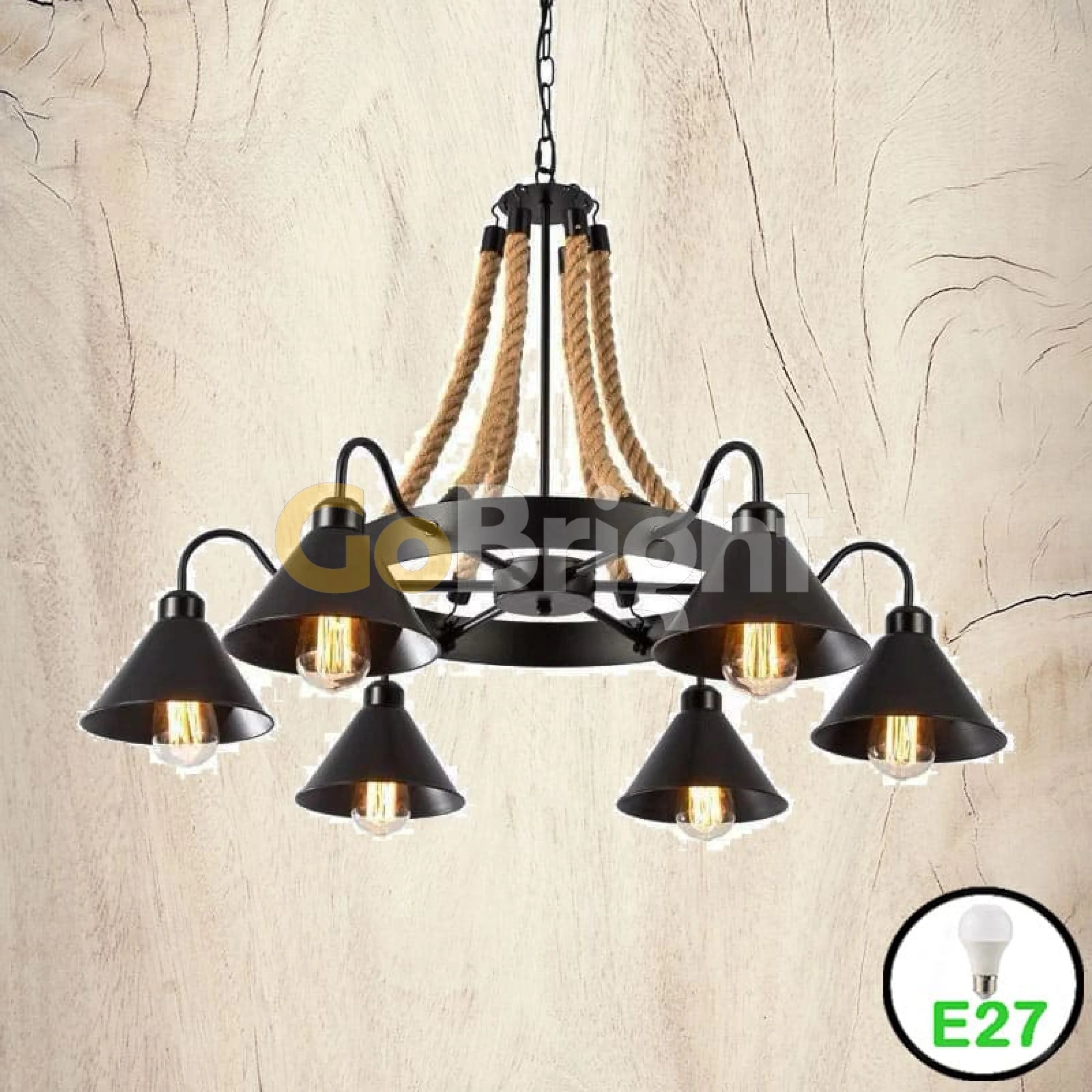 Candelabru Rustic Eagle 8xE14 Diametru 80cm Reglabil