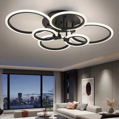 Lustra LED cu Telecomanda Odele 3 Tipuri de Lumini 188W Negru