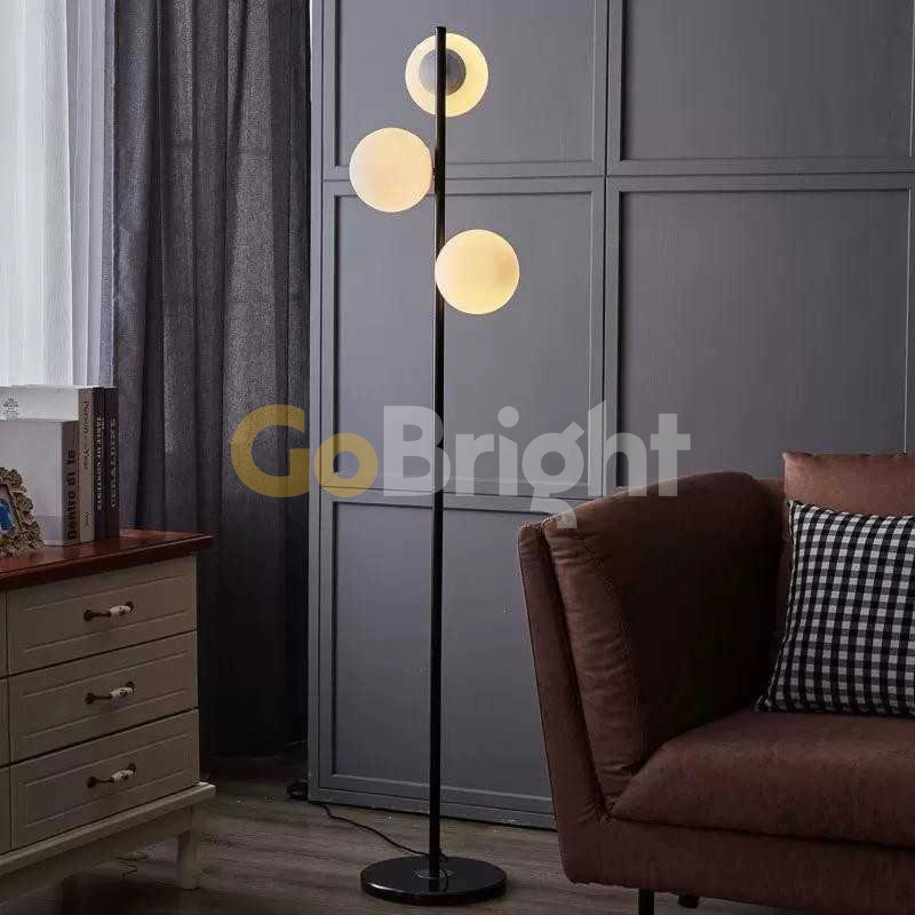 Lampadar Jolie 3xE27 160cm Negru