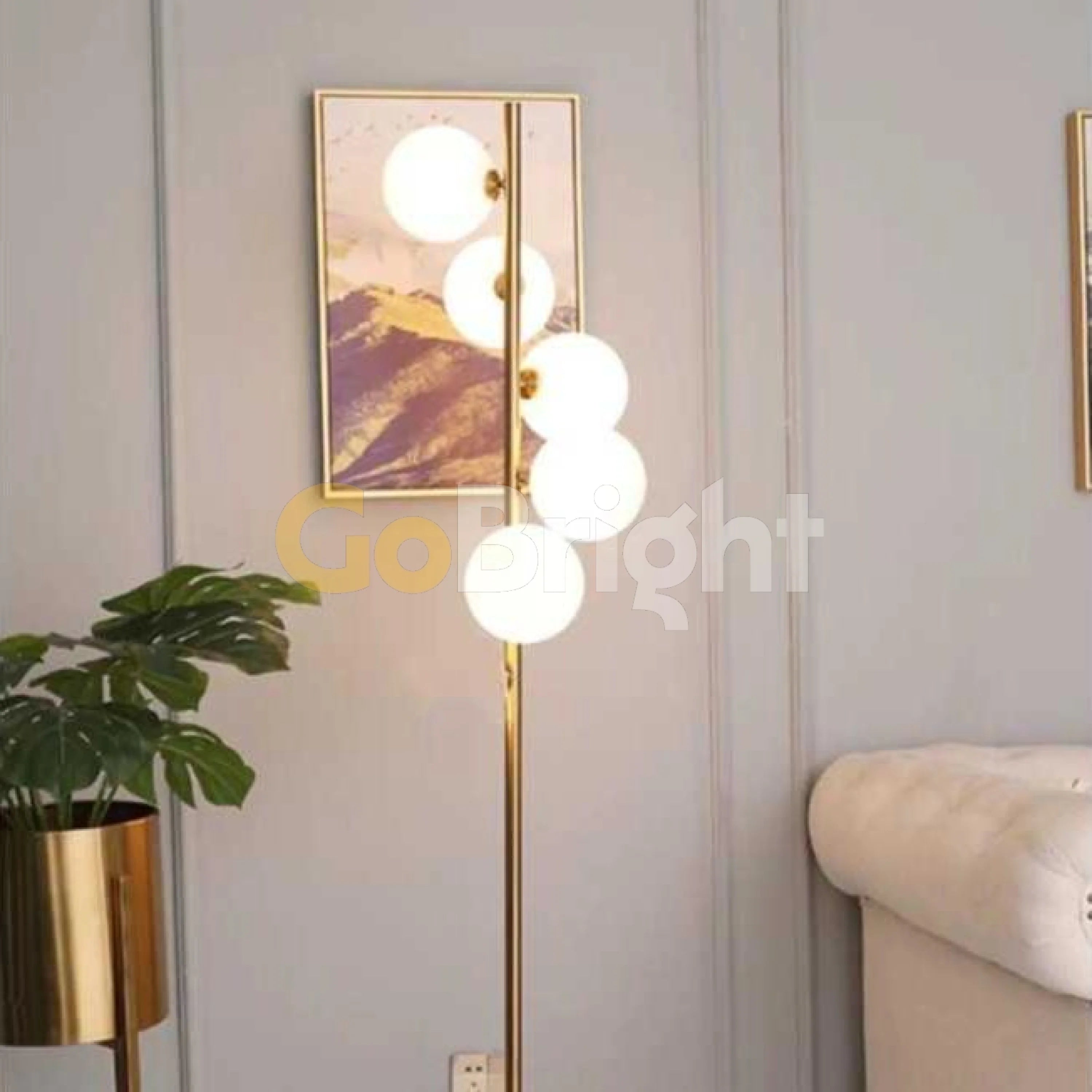 Lampadar Jolie 5xE27 177cm Auriu