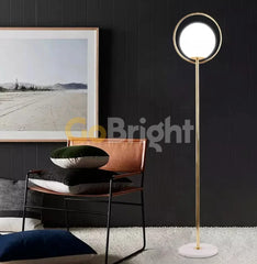 Lampadar Jolie Marmura 1xE27 165cm Auriu + Alb