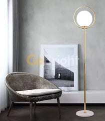 Lampadar Jolie Marmura 1xE27 165cm Auriu + Alb