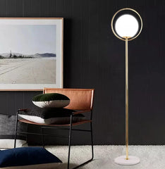 Lampadar Jolie Marmura 1xE27 165cm Auriu + Alb