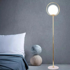 Lampadar Jolie Marmura 1xE27 165cm Auriu + Alb