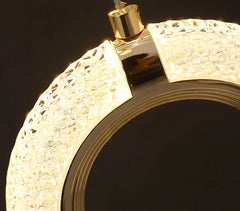 Pendul LED Diametru 30cm 70W cu Telecomanda Trinity 3 Tipuri de Lumini Auriu