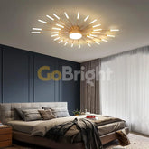 Lustra 28 LEDuri 56W Diametru 105cm Spiral 3 Tipuri de Lumini Auriu