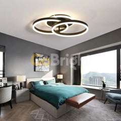 Lustra LED 100W cu Telecomanda Azele 3 Tipuri de Lumini Negru