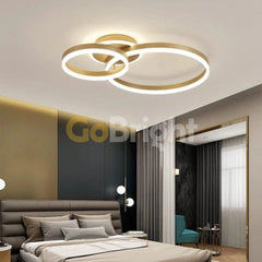 Lustra LED 120W cu Telecomanda Azele 3 Tipuri de Lumini Auriu