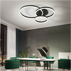 Lustra LED cu Telecomanda Azele 3 Tipuri de Lumini 160W Negru