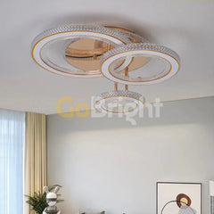 Lustra LED 174W Imperial RGB cu Telecomanda 3 Tipuri de Lumini Auriu + Alb