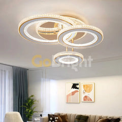 Lustra LED 174W Imperial RGB cu Telecomanda 3 Tipuri de Lumini Auriu + Alb