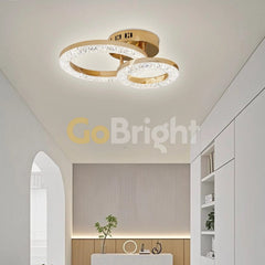 Lustra LED 25W cu Telecomanda Iris 3 Tipuri de Lumini Auriu