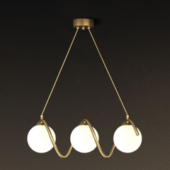 Pendul Jolie Reglabil 3xE27 50cm Auriu