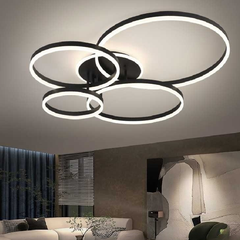 Lustra LED cu Telecomanda Azele 3 Tipuri de Lumini 360W Negru