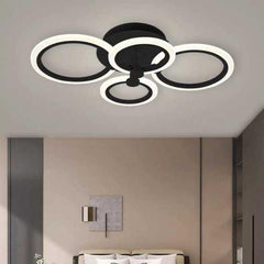 Lustra LED cu Telecomanda Odele 3 Tipuri de Lumini 108W Negru
