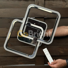 Lustra LED 40W Telecomanda Odele 3 Tipuri de Lumini Crom