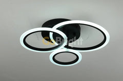 Lustra LED 66W Telecomanda Odele 3 Tipuri de Lumini Negru