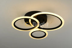 Lustra LED 66W Telecomanda Odele 3 Tipuri de Lumini Negru