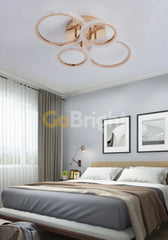 Lustra LED 80W cu Telecomanda Elixir 3 Tipuri de Lumini Auriu