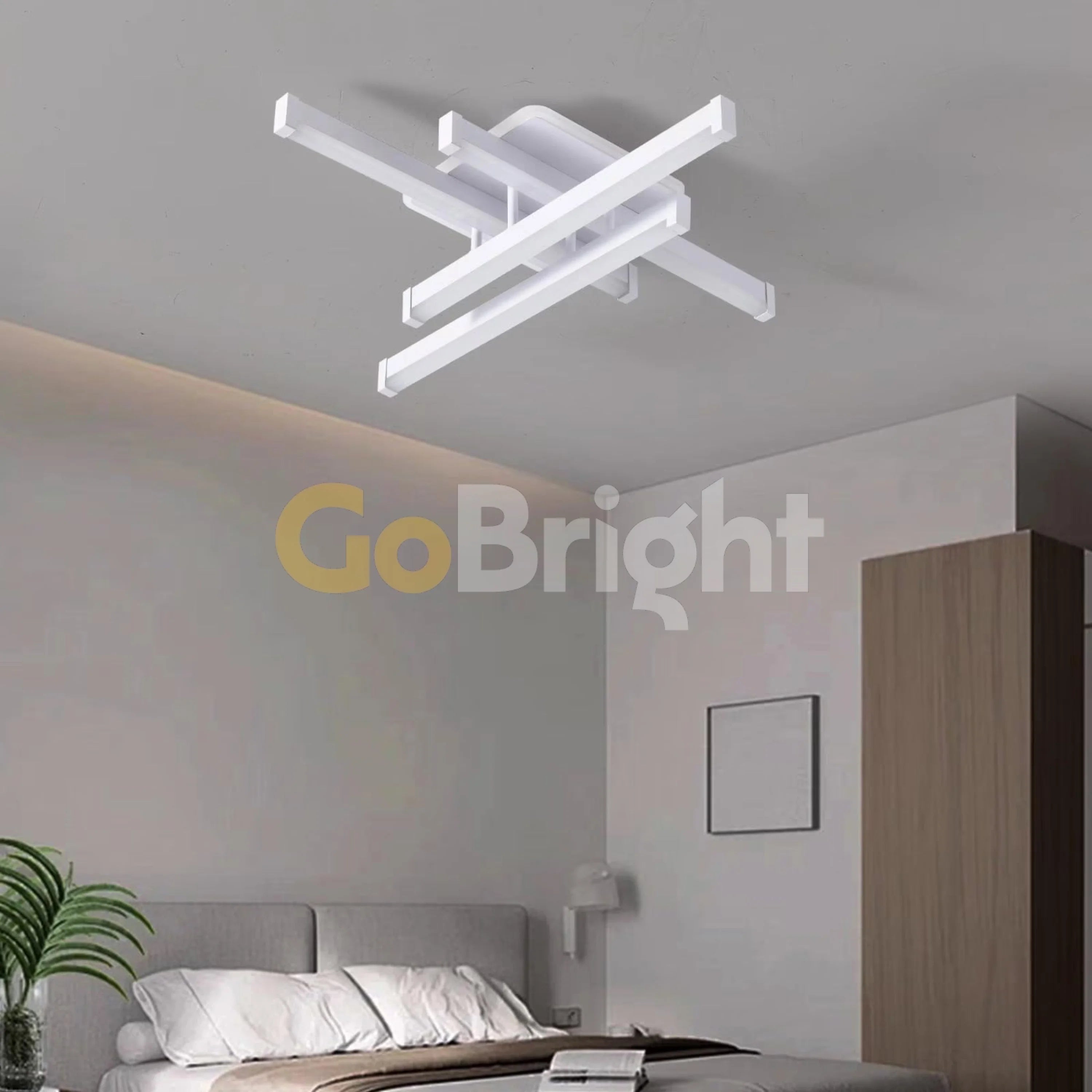 Lustra LED 90W cu Telecomanda Zang 3 Tipuri de Lumini Alb