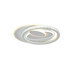 Plafoniera LED Diametru 50cm 200W Cristal cu Telecomanda Raisa 3 Tipuri de Lumini Alb