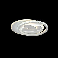 Plafoniera LED Diametru 50cm 200W Cristal cu Telecomanda Raisa 3 Tipuri de Lumini Alb