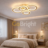 Lustra LED Cristale 132W 3 Tipuri de Lumini Auriu