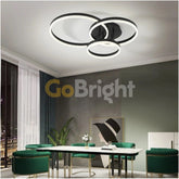 Lustra LED cu Telecomanda Azele 3 Tipuri de Lumini 136W Negru