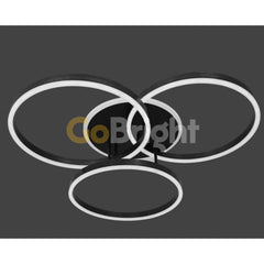 Lustra LED cu Telecomanda Azele 3 Tipuri de Lumini 136W Negru