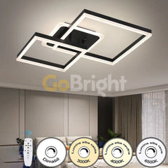 Lustra LED cu Telecomanda Azele 3 Tipuri de Lumini 160W Negru