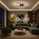 Lustra LED cu Telecomanda Azele 3 Tipuri de Lumini 136W Negru
