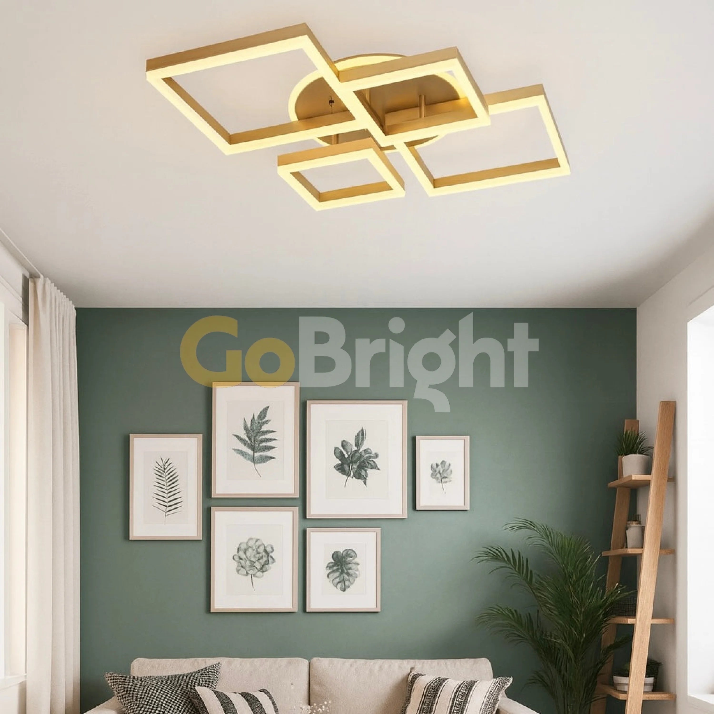 Lustra LED cu Telecomanda Azele 3 Tipuri de Lumini 200W Auriu