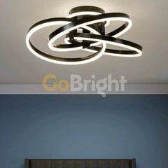 Lustra LED cu Telecomanda Azele 3 Tipuri de Lumini 240W Negru