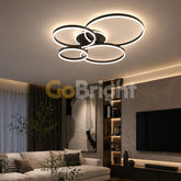 Lustra LED cu Telecomanda Azele 3 Tipuri de Lumini 360W Negru