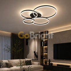 Lustra LED cu Telecomanda Azele 3 Tipuri de Lumini 360W Negru
