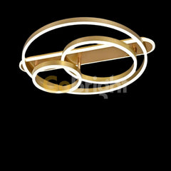 Lustra LED cu Telecomanda Azele 3 Tipuri de Lumini 80W Auriu