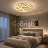 Lustra LED cu Telecomanda Azele 3 Tipuri de Lumini 80W Auriu