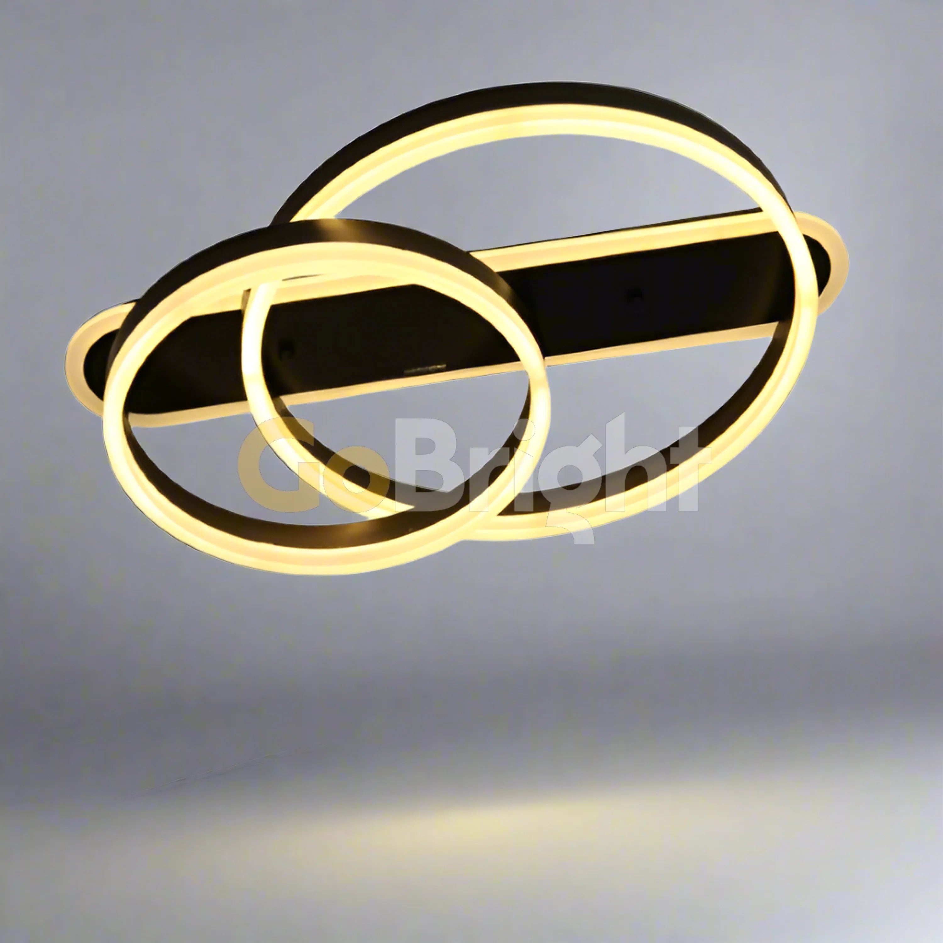 Lustra LED cu Telecomanda Azele 3 Tipuri de Lumini 80W Negru