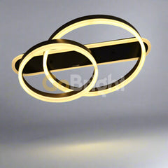 Lustra LED cu Telecomanda Azele 3 Tipuri de Lumini 80W Negru