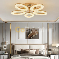 Lustra LED cu Telecomanda Elsabe 3 Tipuri de Lumini 100W Auriu