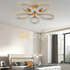 Lustra LED cu Telecomanda Elsabe 3 Tipuri de Lumini 100W Auriu