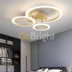 Lustra LED cu Telecomanda Estia 3 Tipuri de Lumini 76W Auriu