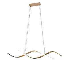 Pendul LED 80cm 76W cu Telecomanda Trinity 3 Tipuri de Lumini Auriu