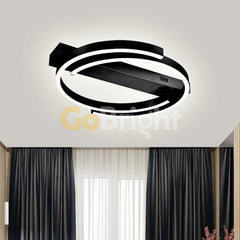 Lustra LED cu Telecomanda Kara 3 Tipuri de Lumini 66W Negru