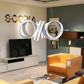 Pendul LED Diametru 60cm 180W cu Telecomanda Trinity 3 Tipuri de Lumini Alb