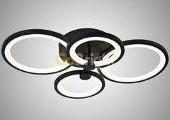 Lustra LED cu Telecomanda Odele 3 Tipuri de Lumini 108W Negru