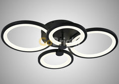 Lustra LED cu Telecomanda Odele 3 Tipuri de Lumini 108W Negru